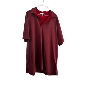 Greg Norman ML75 Performance Golf Polo Shirt Men XL Burgundy Dry-Excel